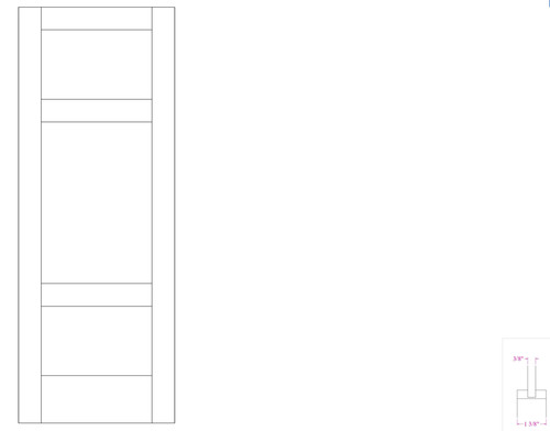 Primed smooth panel unequal - smooth, 3